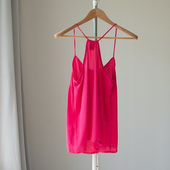 Pink camisole top with small silver studs Size SM - Picture 6 of 7